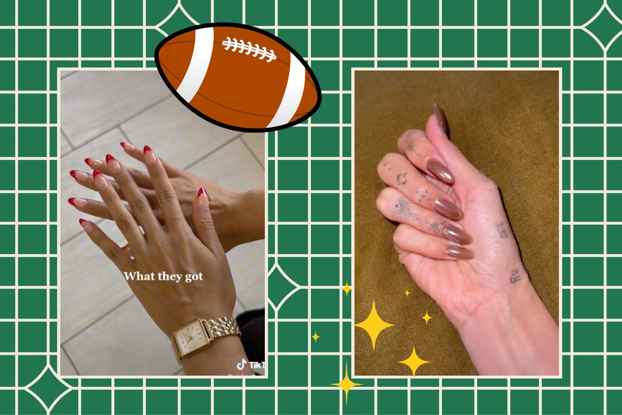 super bowl nail ideas