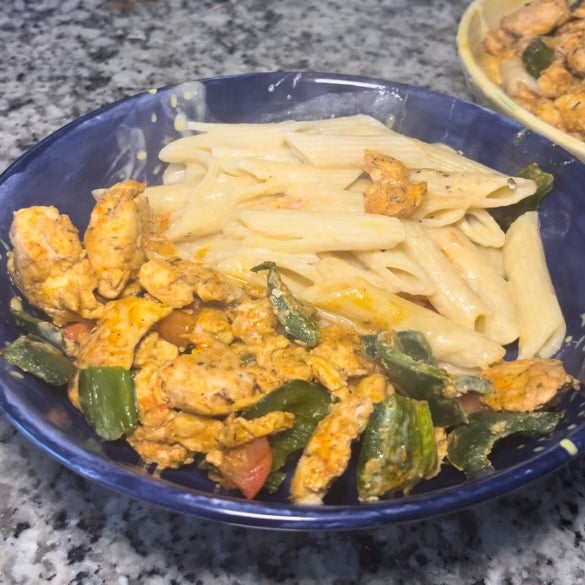 Chicken and pasta dish