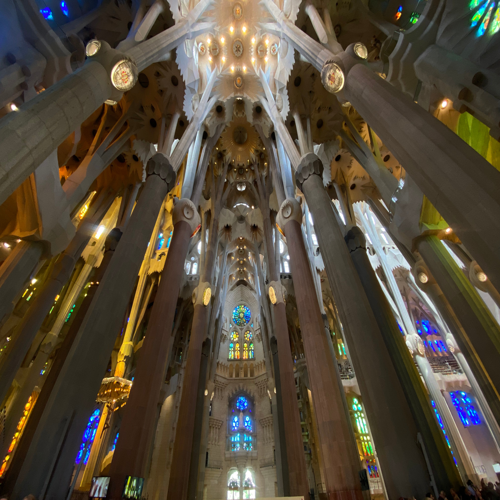 the inside of the Sagrada Familia