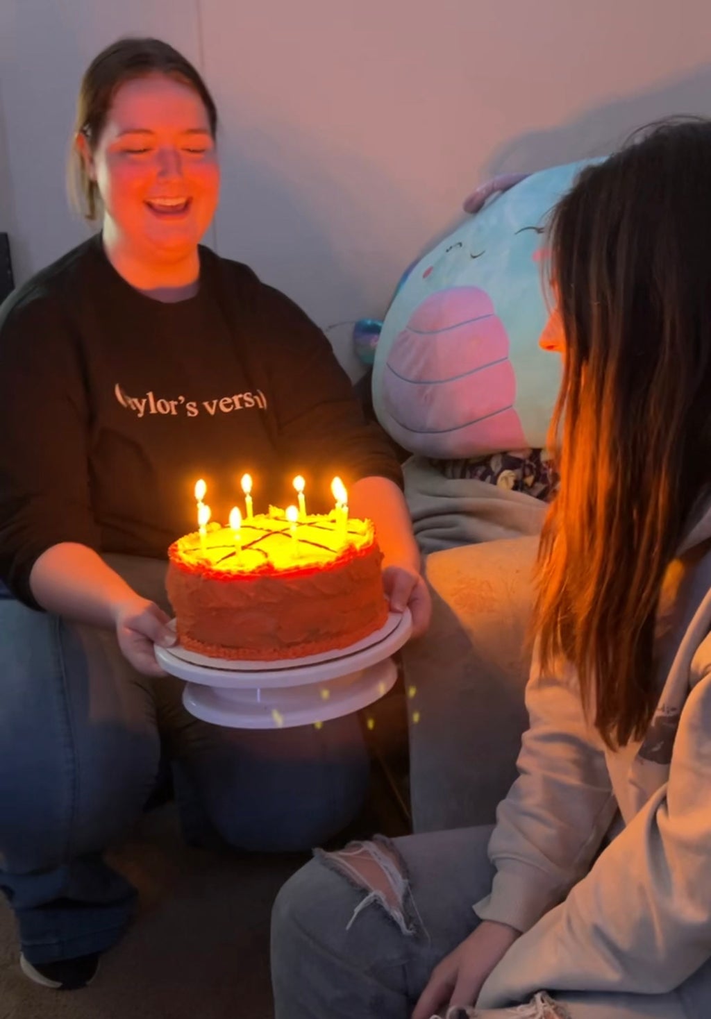 blowing out birthday candles, basketball birthday cake
