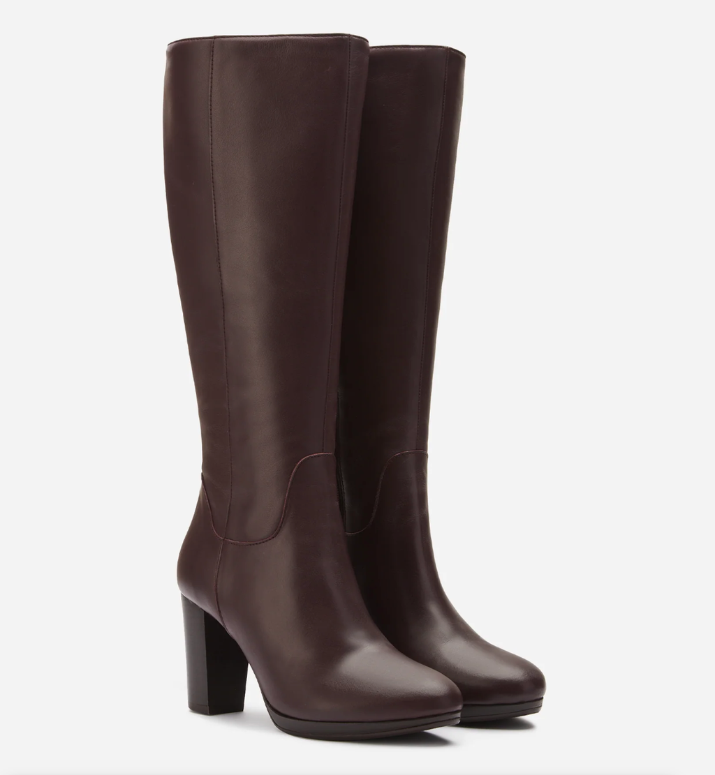 Duo Boots Belmore Knee High Boots in Burgundy Leather