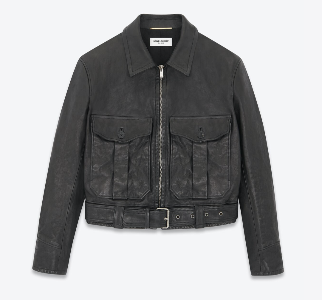 AVIATOR JACKET IN VINTAGE VEGETABLE-TANNED LEATHER