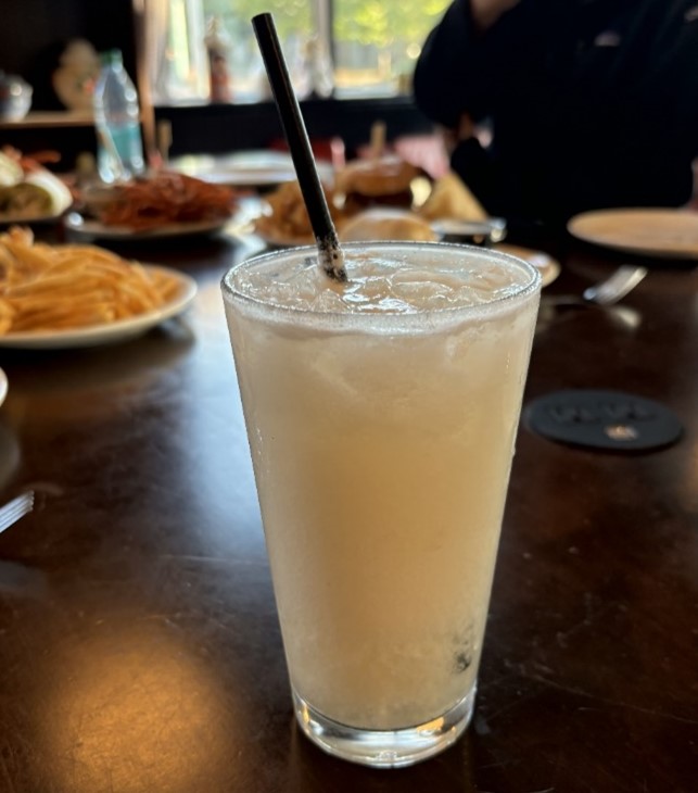 Italian soda photographed in coffee house