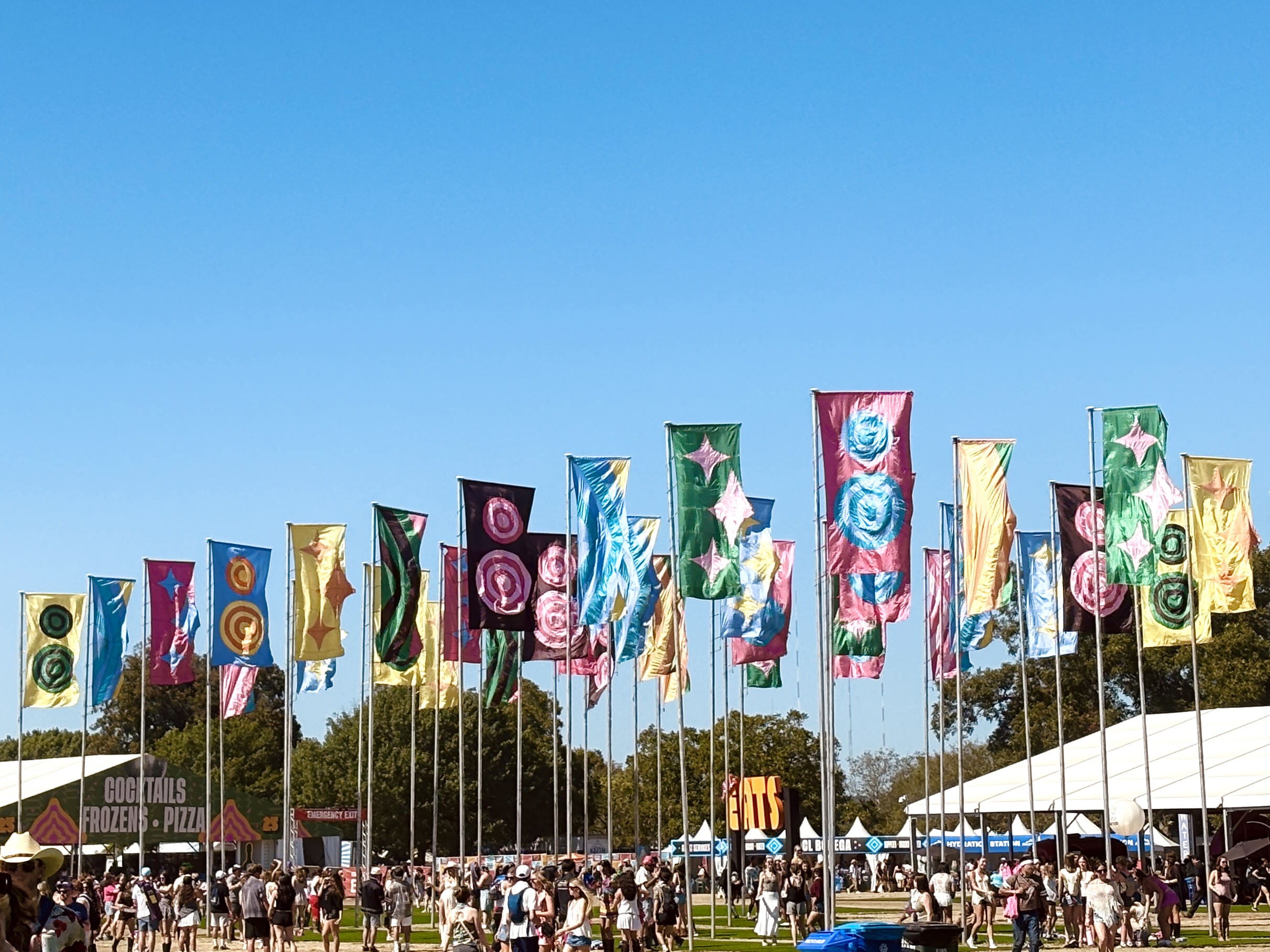Picture of the flags at ACL music festival