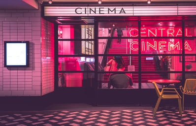 Neon Central Cinema window