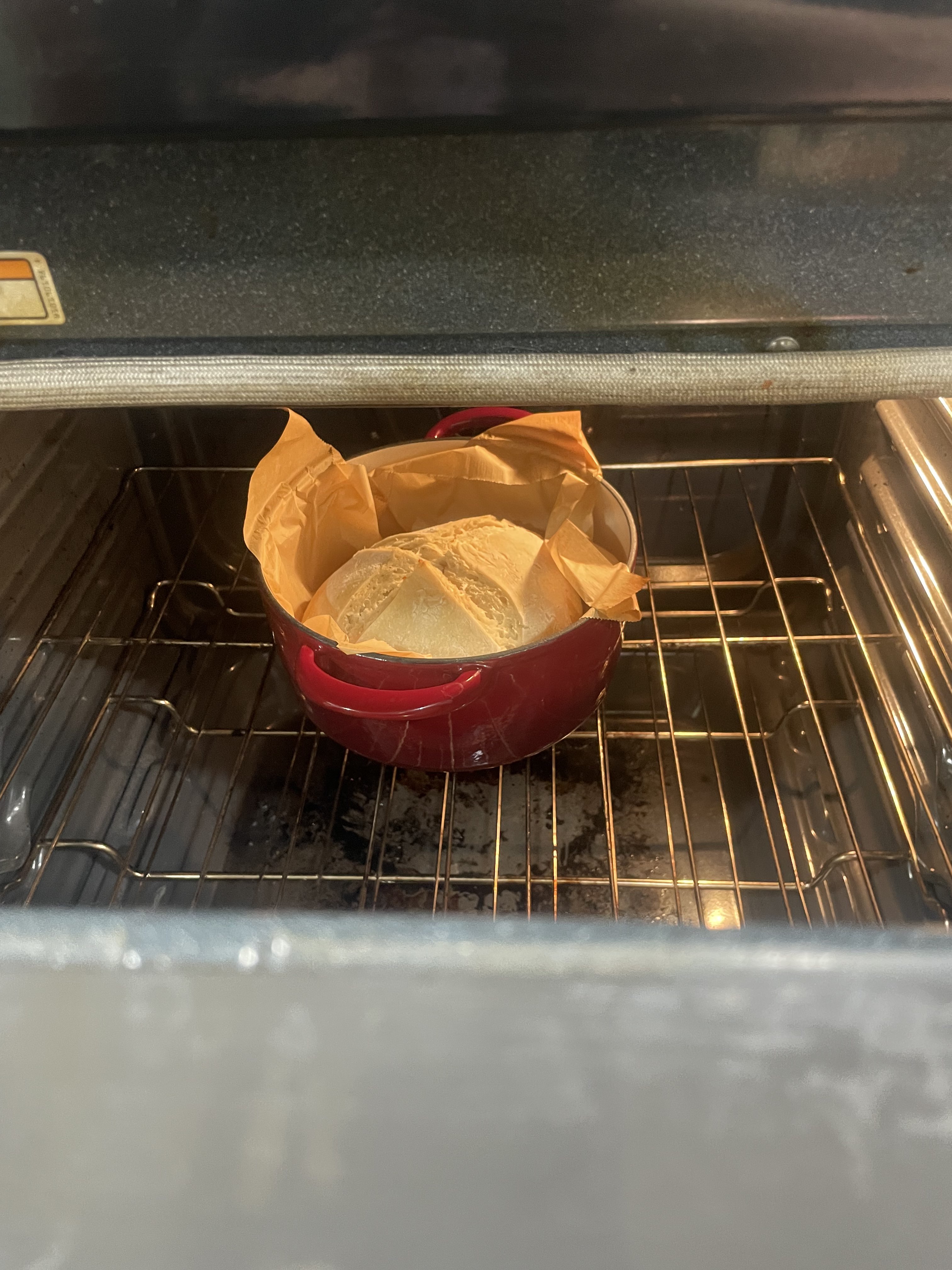 Sourdough bread baking