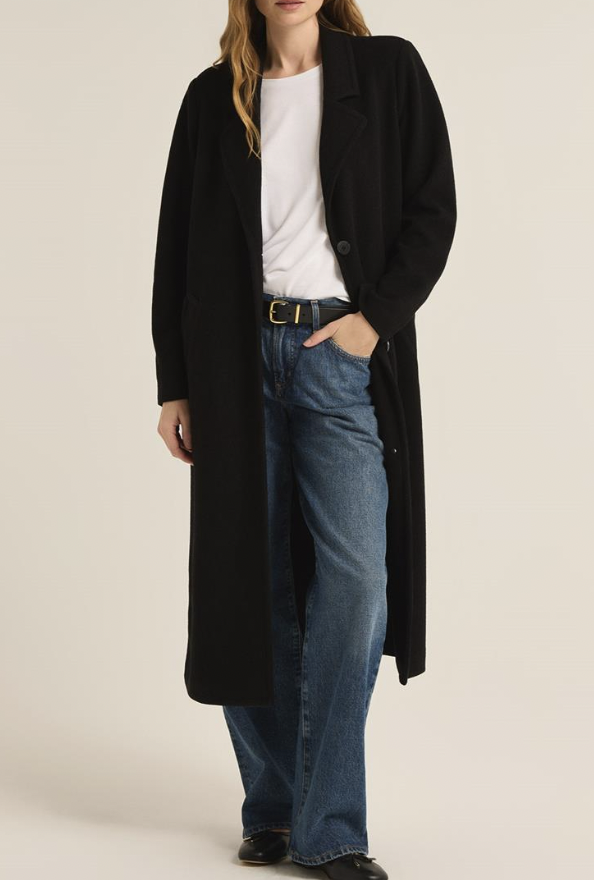 Black Conway Coat Long