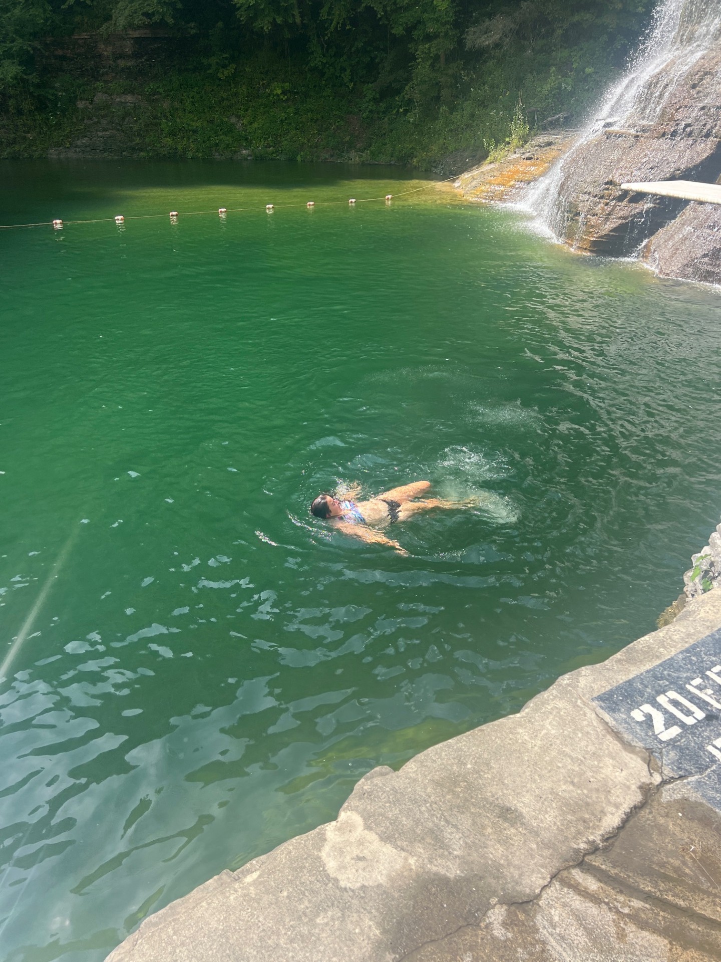 Myself swimming in the lake at Lucifer Falls