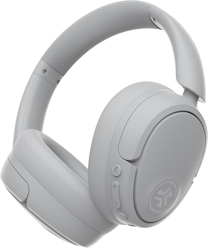 white JLab headphones