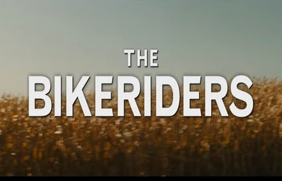A photo of the movie trailer of “The Bikeriders”.
