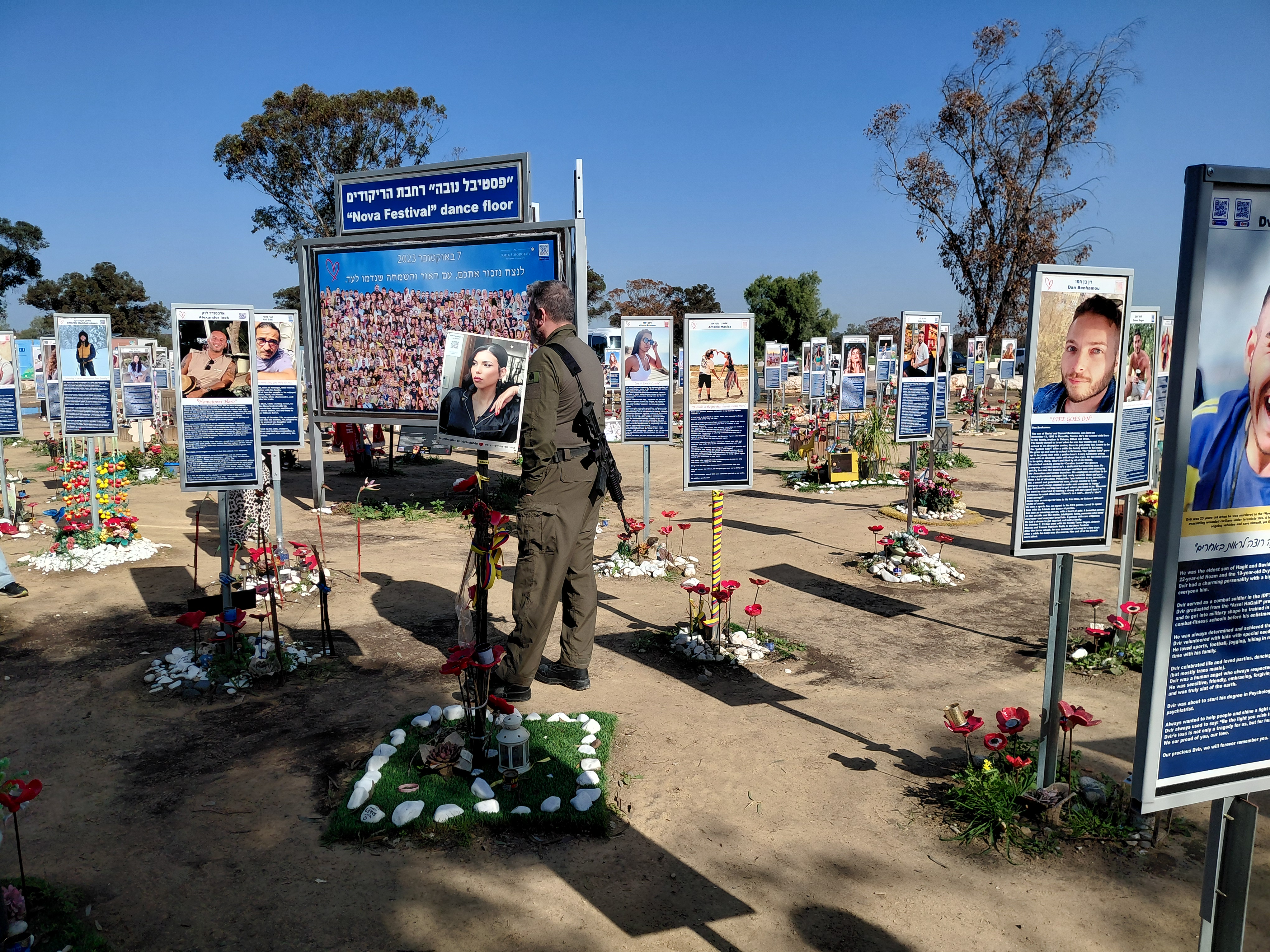Memorial of those killed at the Nova Music Festival