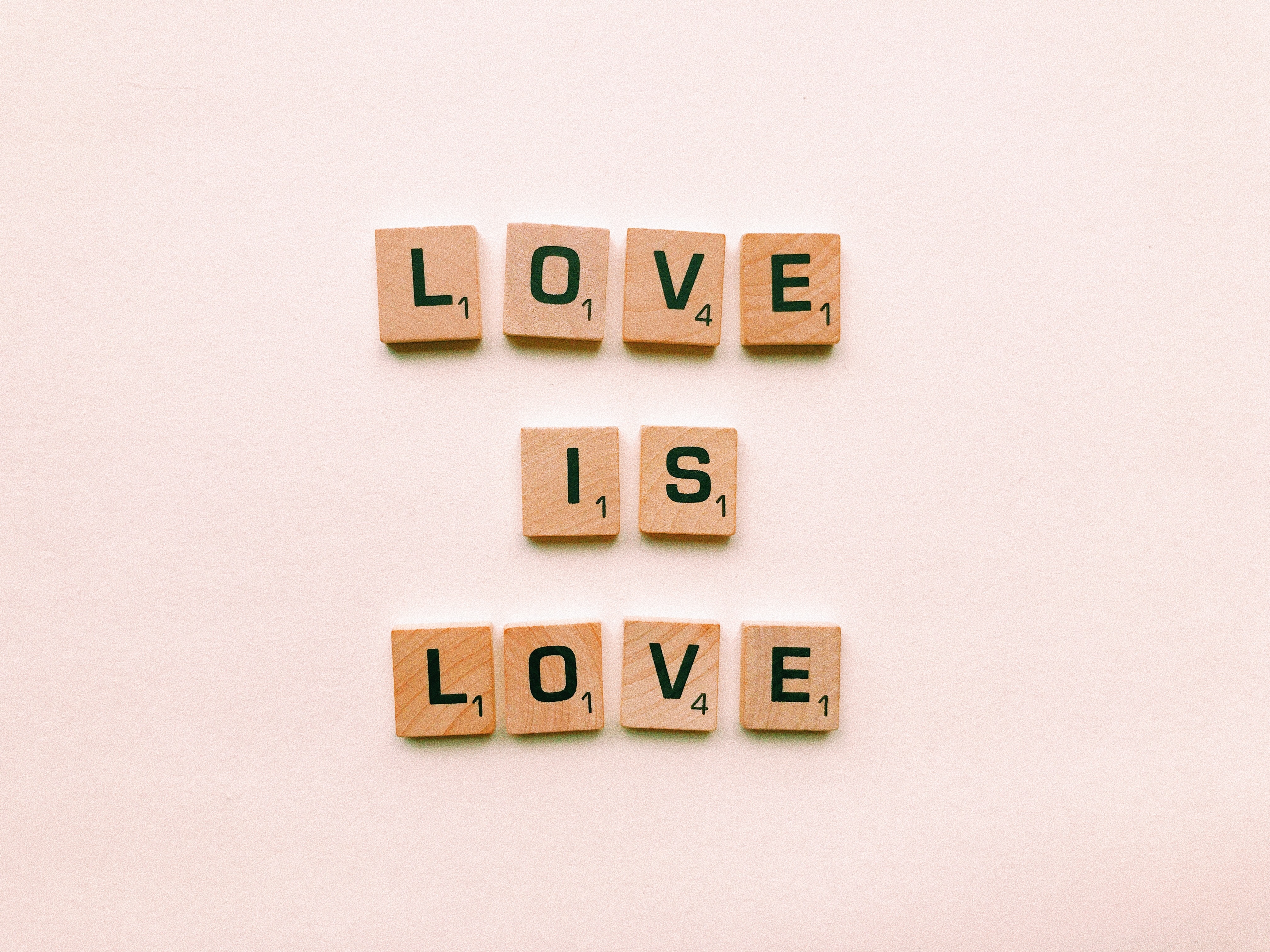 Love is Love Scrabble Letters.