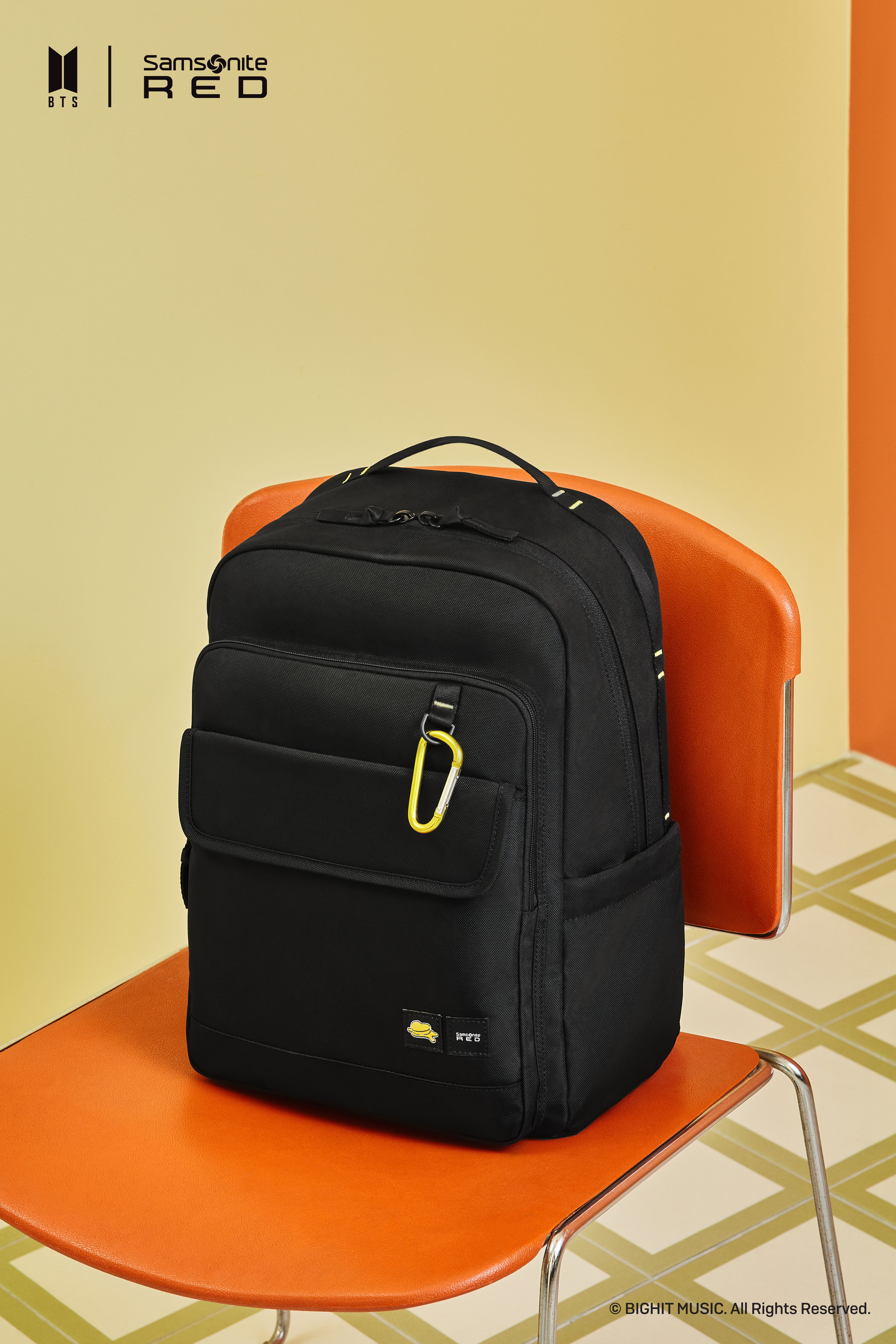 bts butter x samsonite red backpack