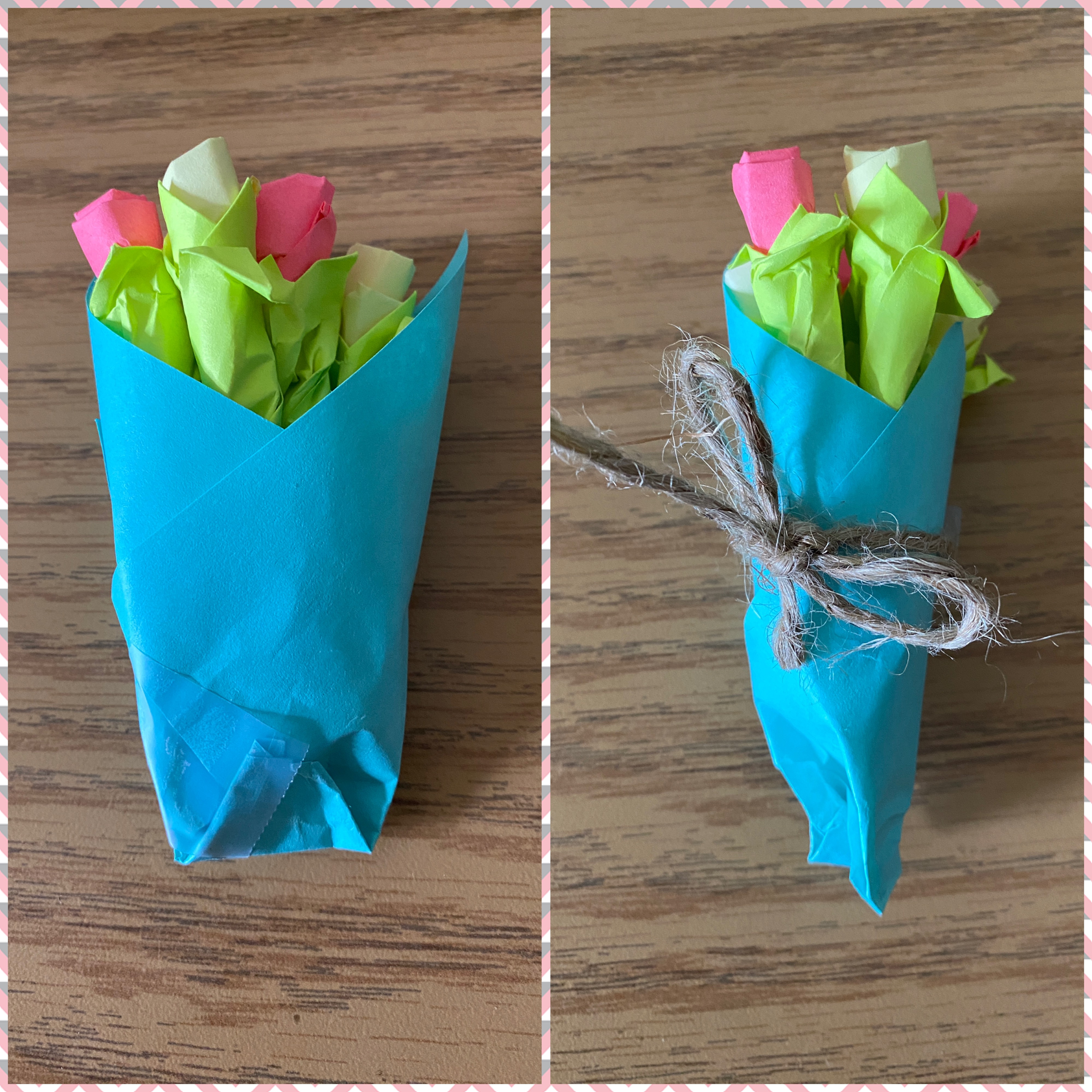 sticky note flowers