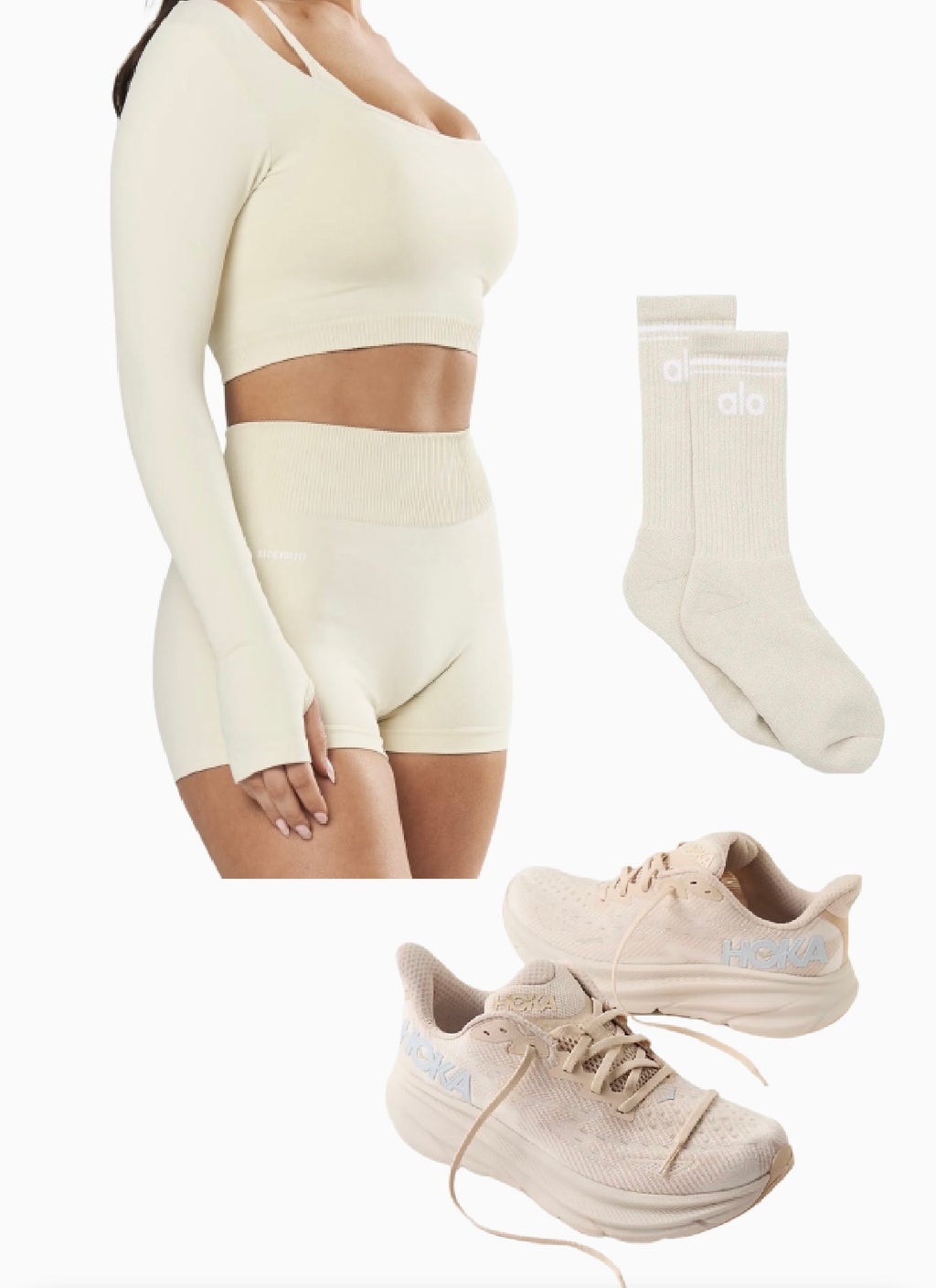 Hoka shoes - outfit collage