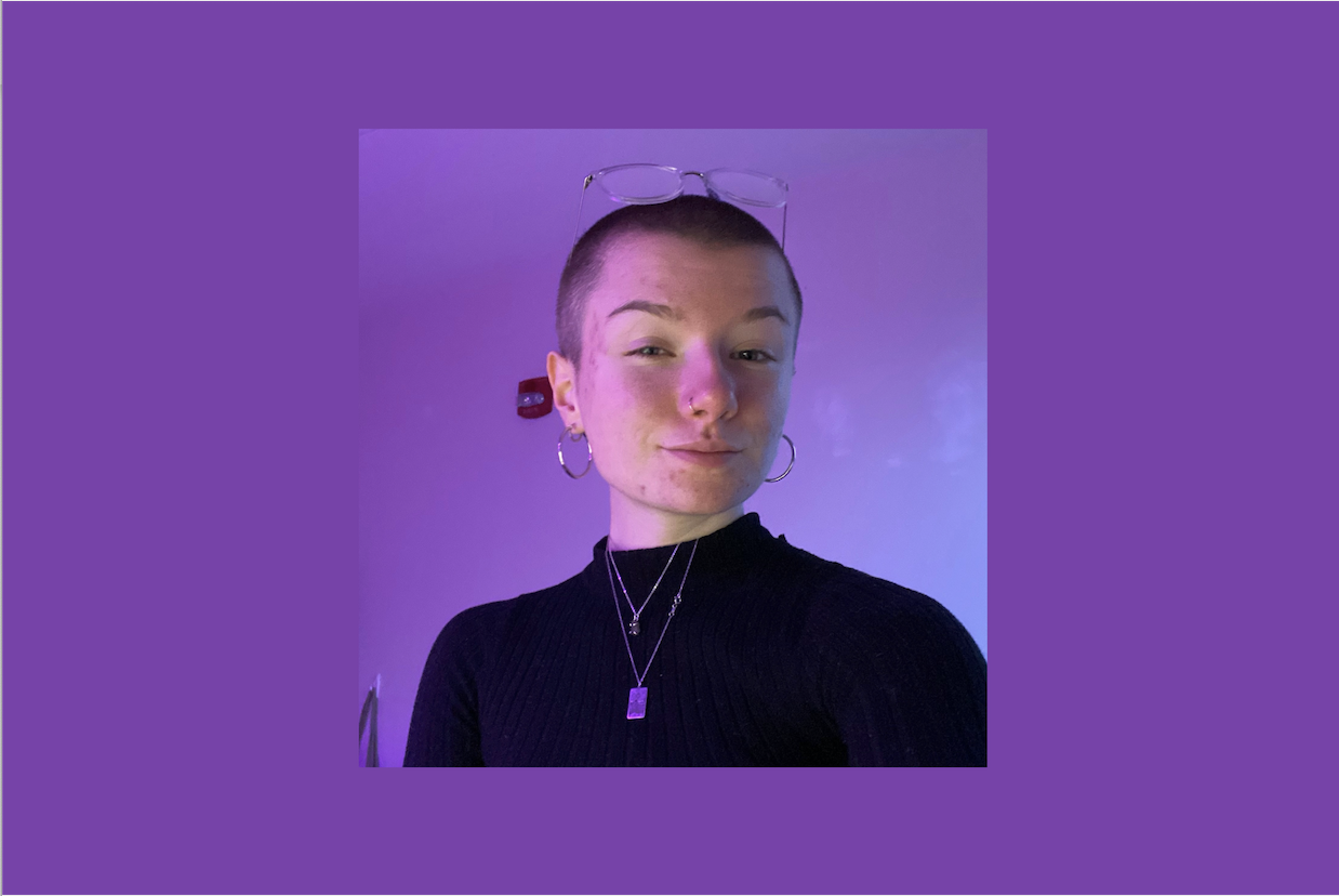 Selfie of Izze Clark, taken by Izze Clark, horizontal format