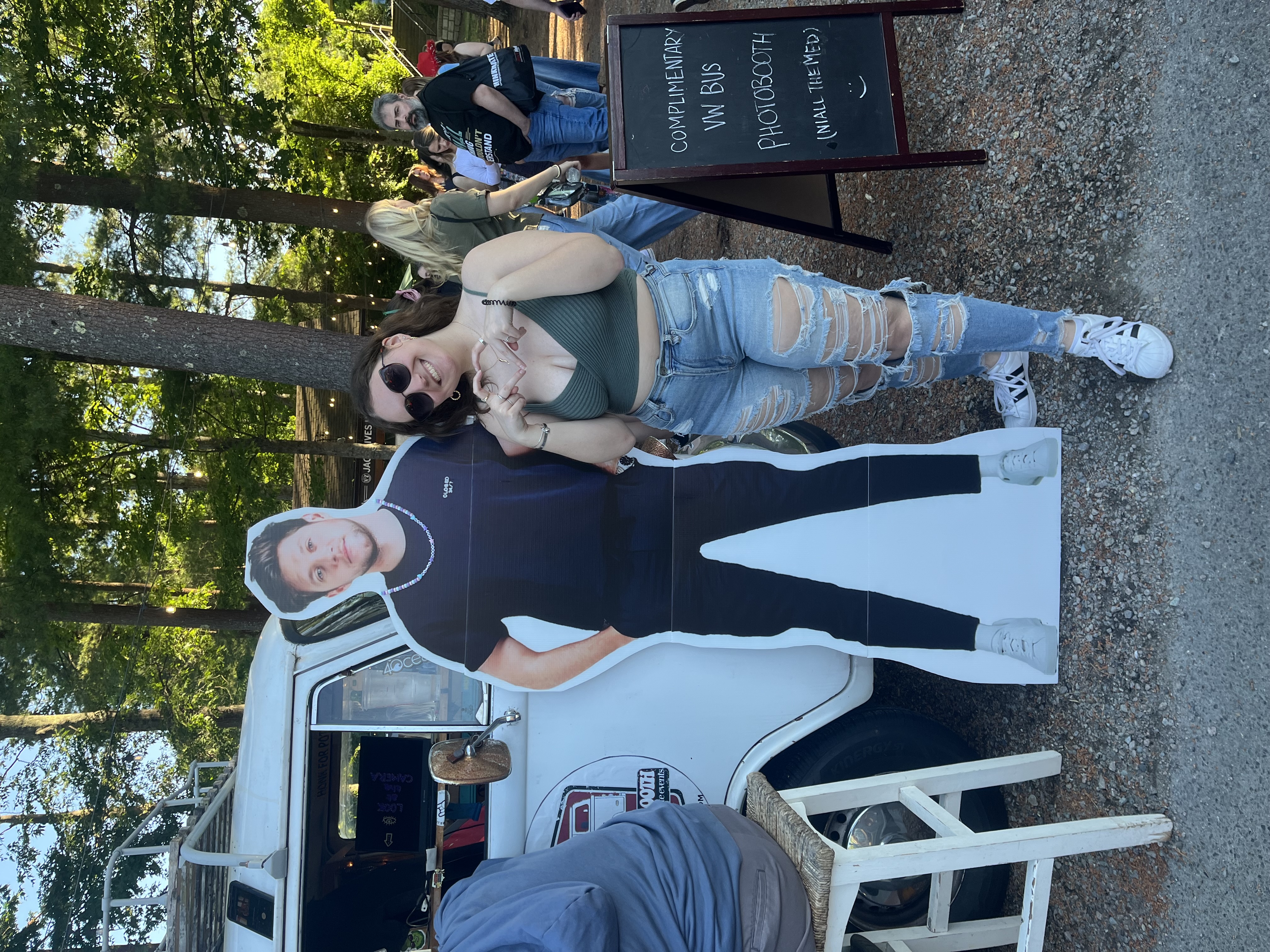 Author at concert with cardboard cut-out of Niall Horan