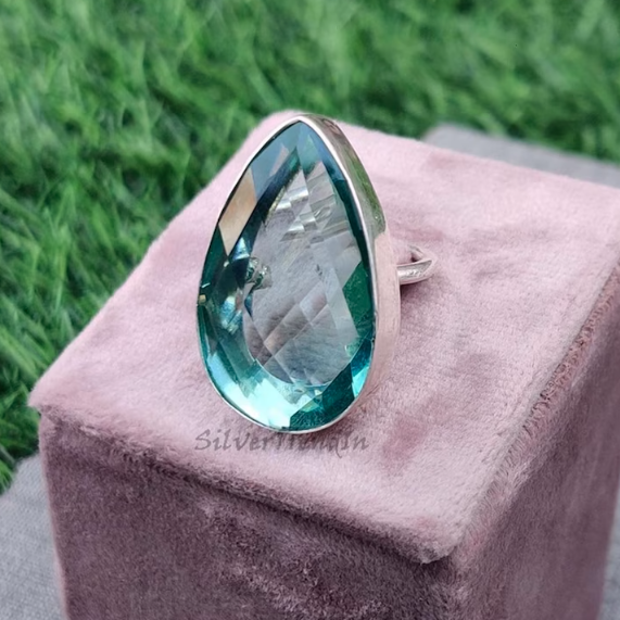 aquamarine ring for mermaidcore accessories