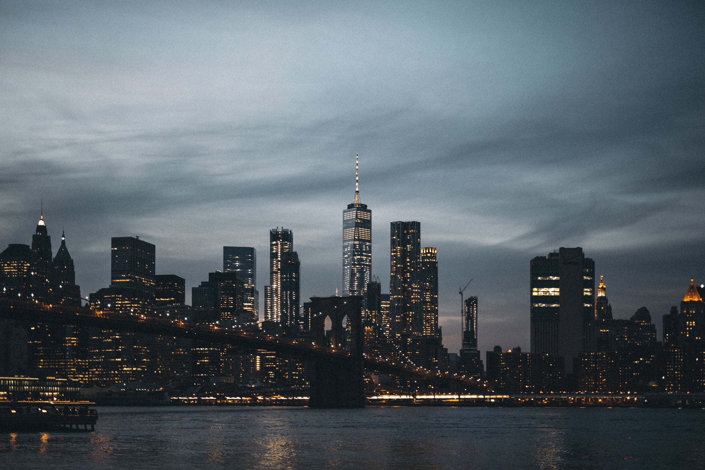 New York City skyline at night