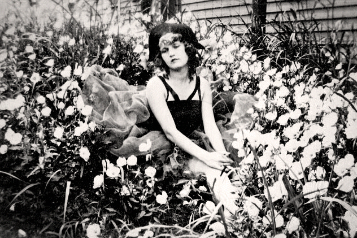 Ezra Fitzgerald in Flowerbed 1919
