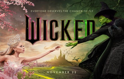 \'Wicked\' Movie Poster featuring Ariana Grande and Cynthia Erivo