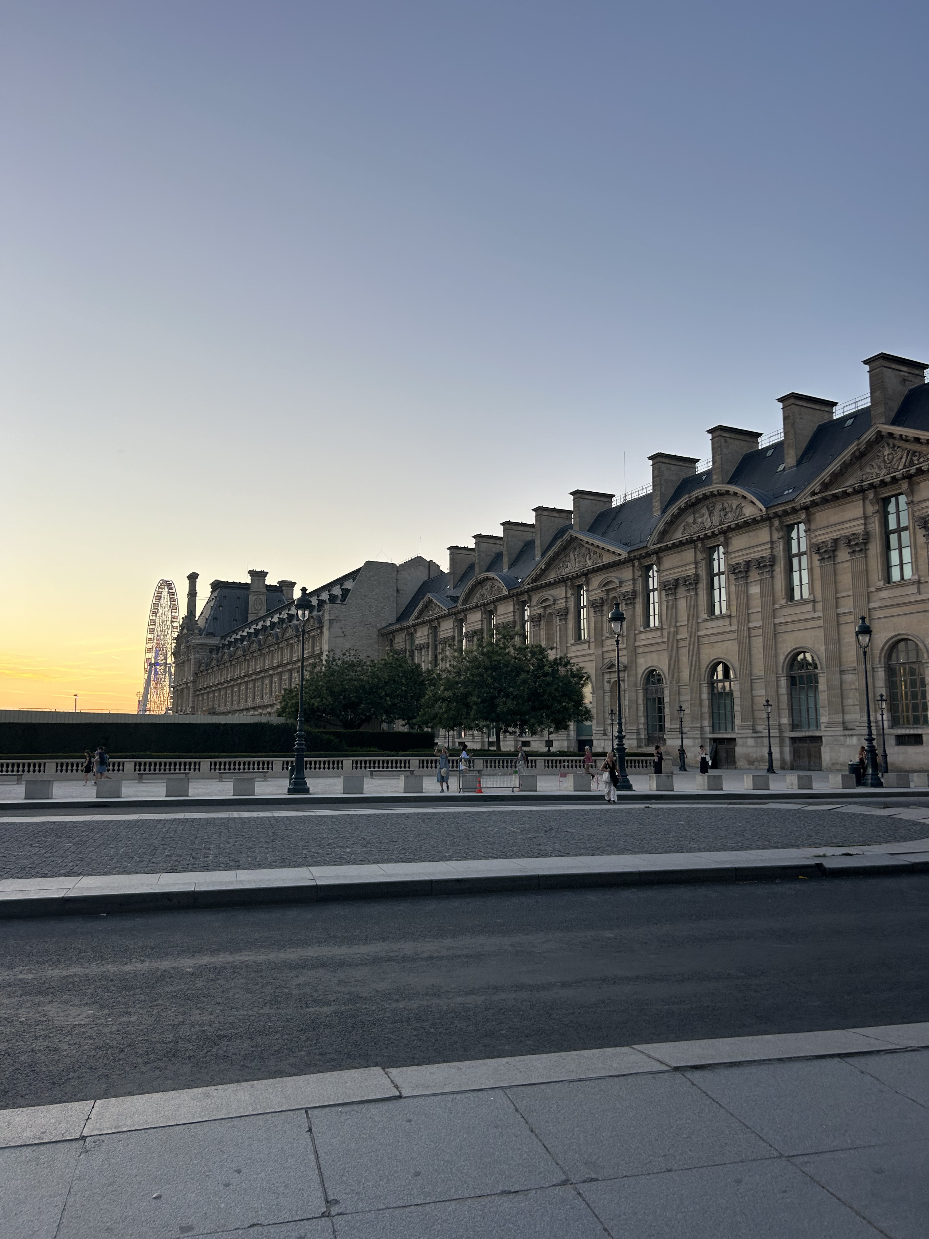 Paris, the Louvre, Europe, Paris sunset, evening, aesthetic
