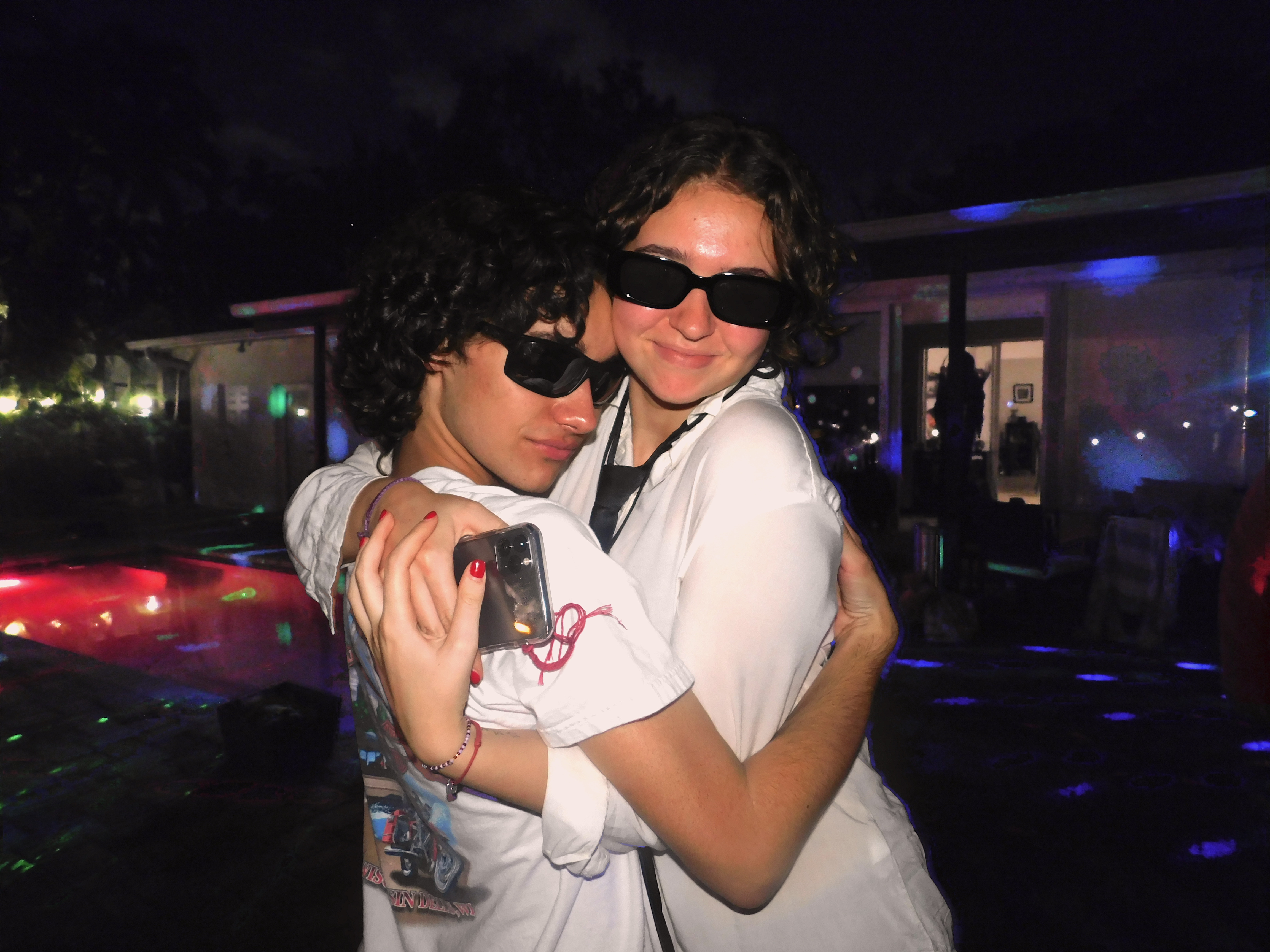 halloween two people hugging