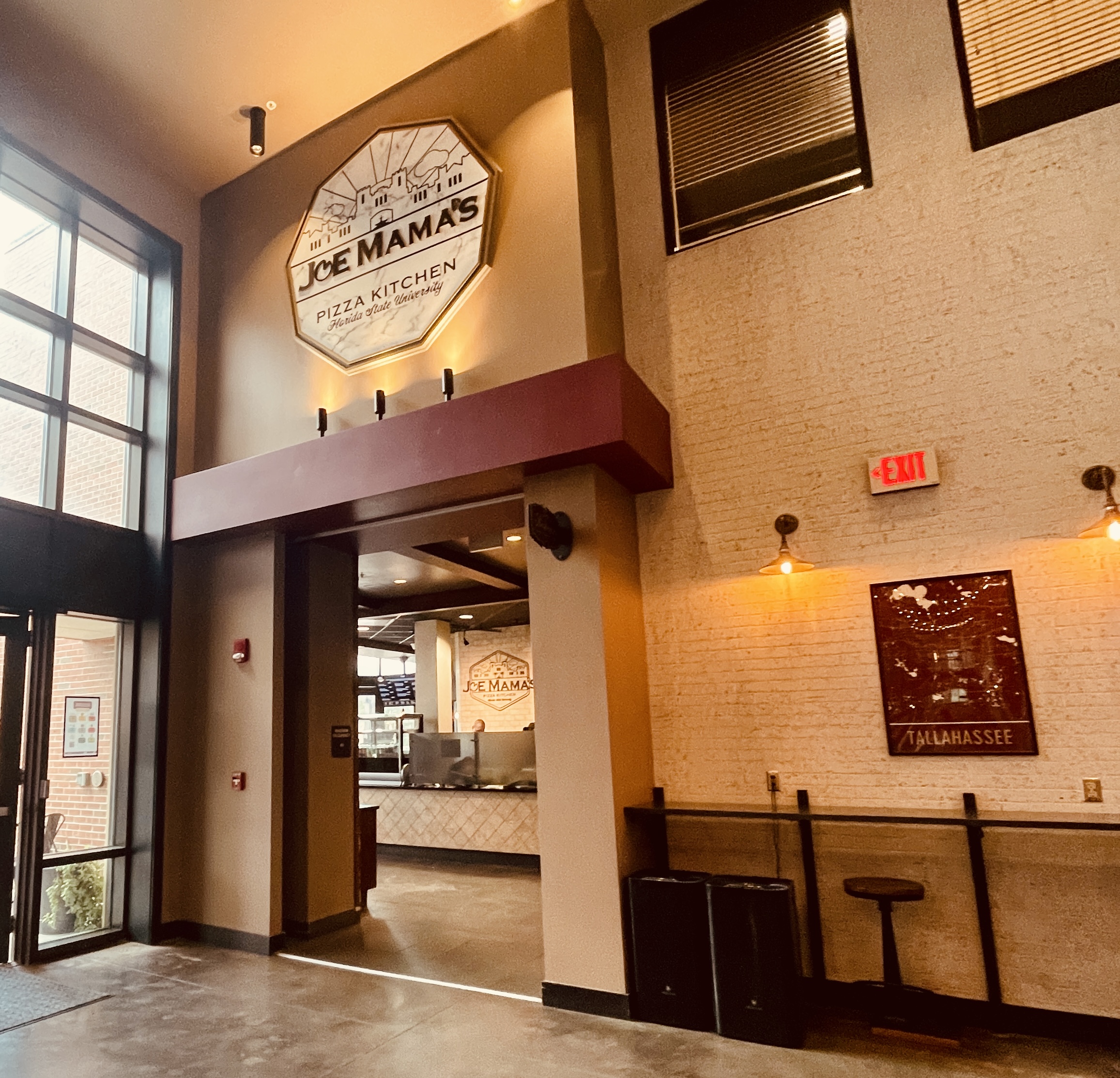 The entrance of Joe Mama\'s Pizza at 1851 on Florida State University\'s campus location.