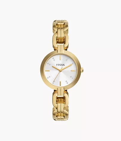 Fossil Kerrigan Three-Hand Gold-Tone Stainless Steel Watch