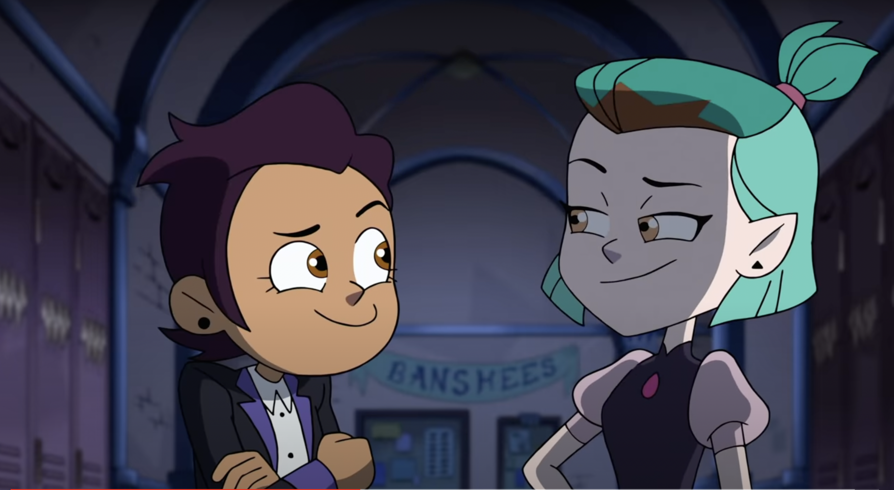Screenshot of Luz and Amity from The Owl House animated show
