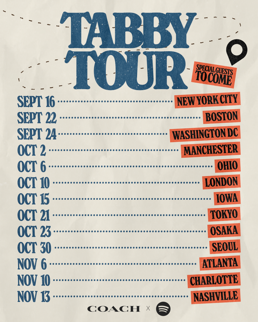 Spotify x Coach Tabby Tour