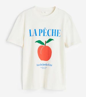 cotton t shirt with peach design
