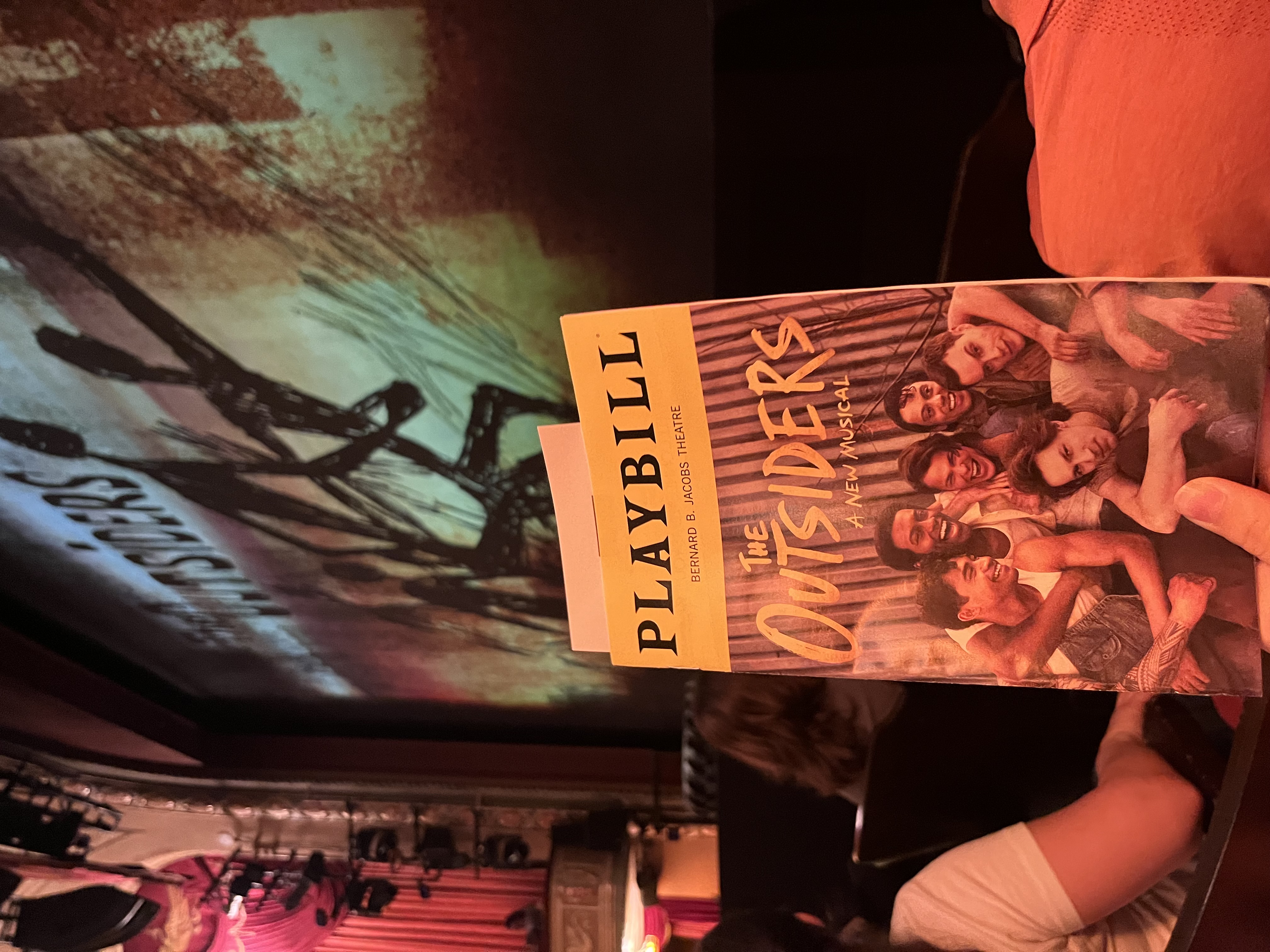 Playbill of The Outsiders Musical