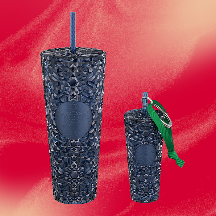 Starbucks Navy Gemstone Cold Cup & Ornament