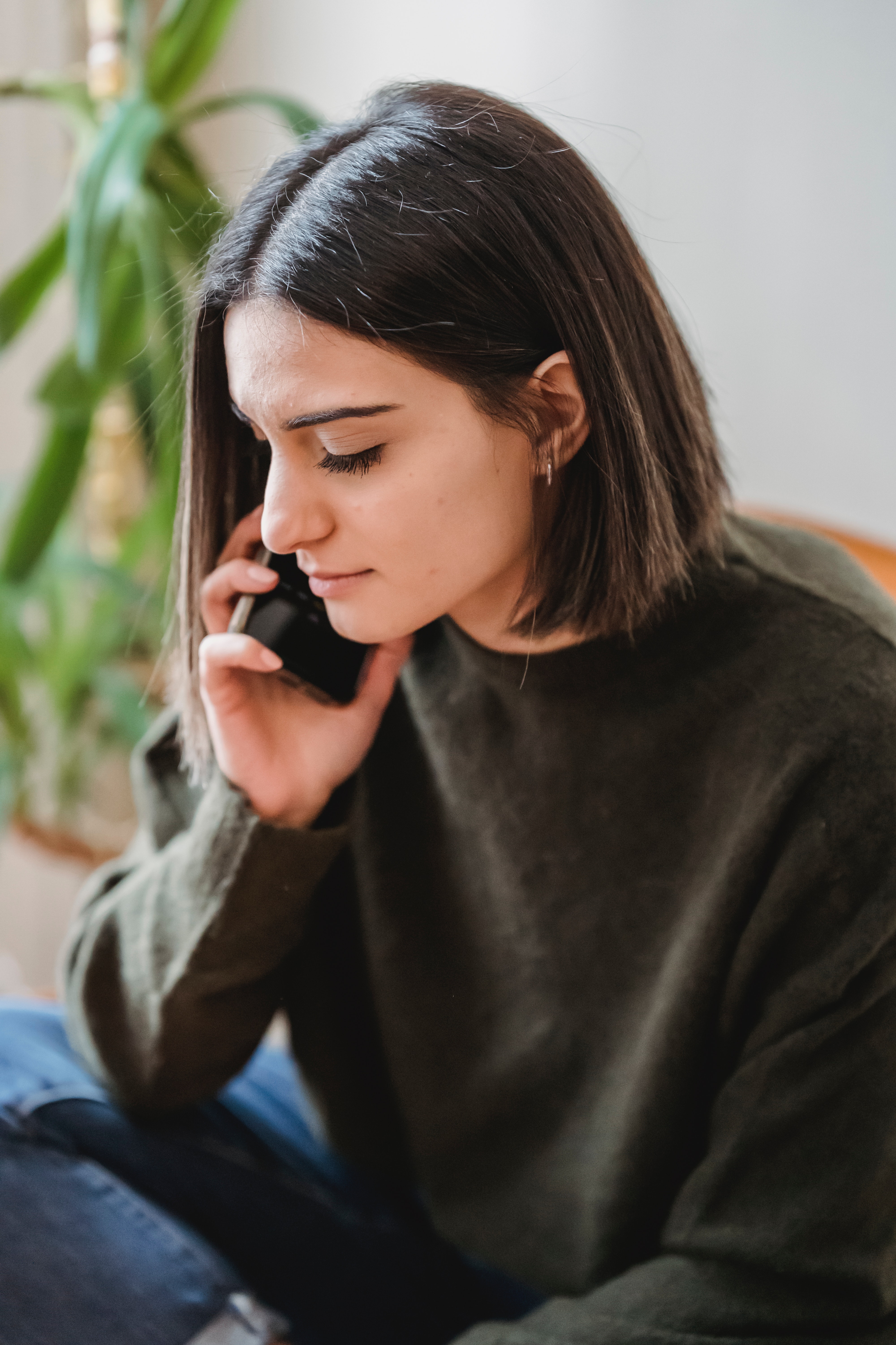woman talking on phone