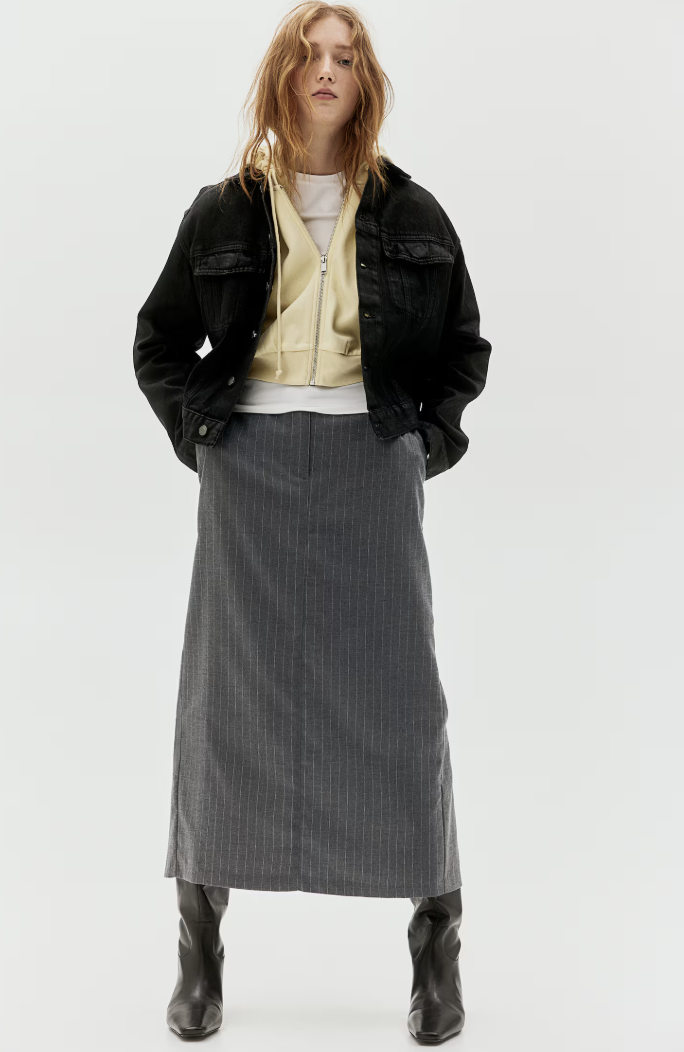 H&M Twill Pencil Skirt