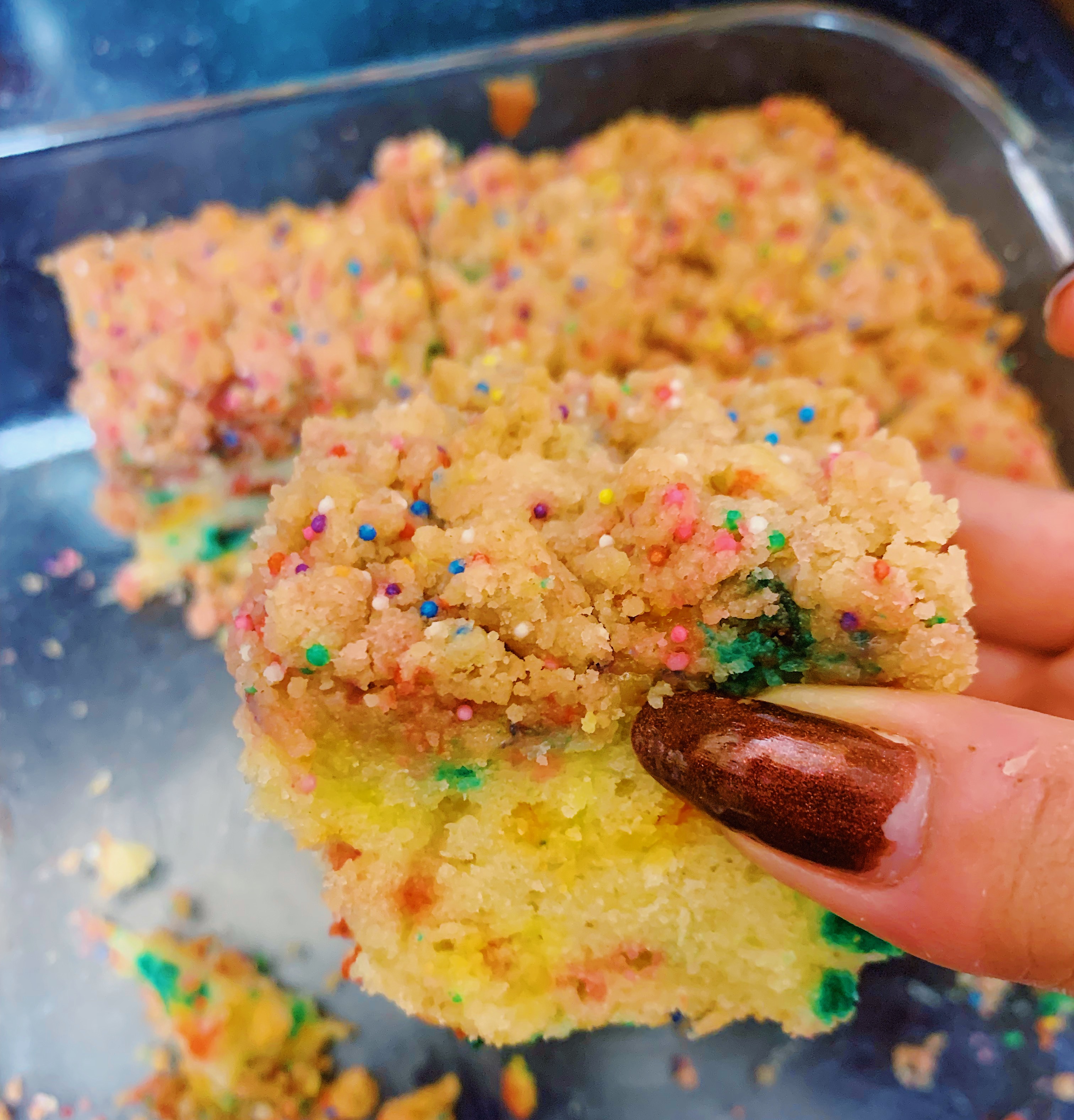 Funfetti Crumb Cake Slice