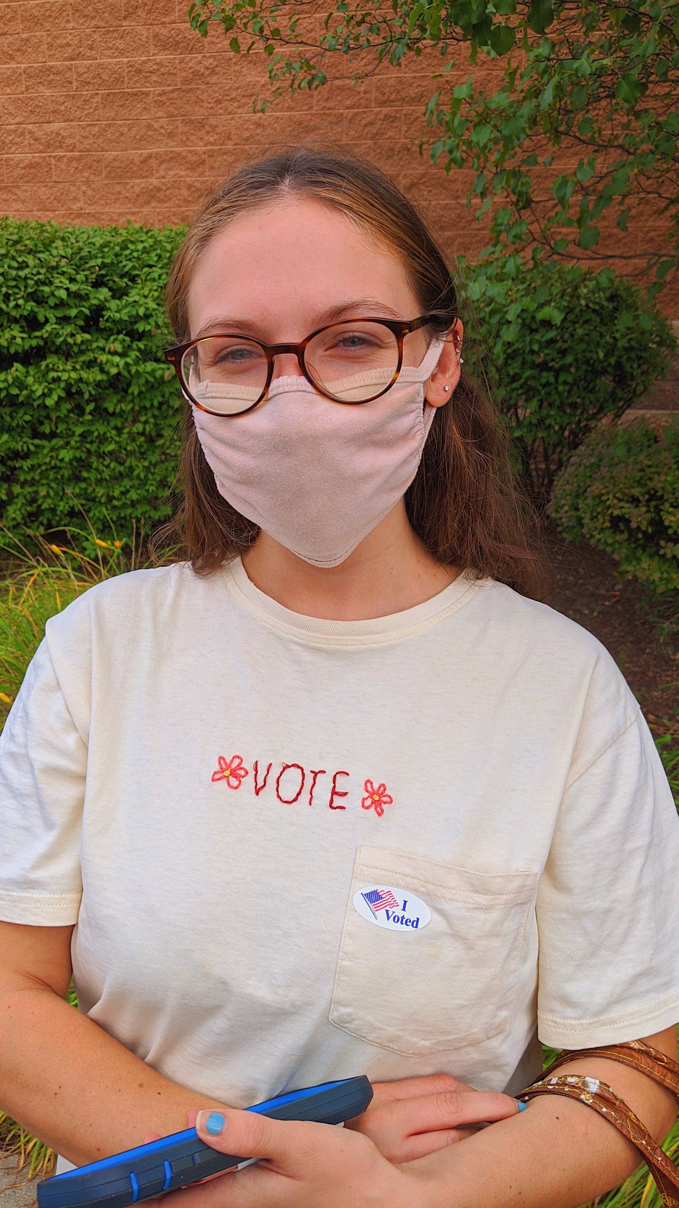 Girls who are featured in article wearing \"stitch-it to the patriarchy\" apparel