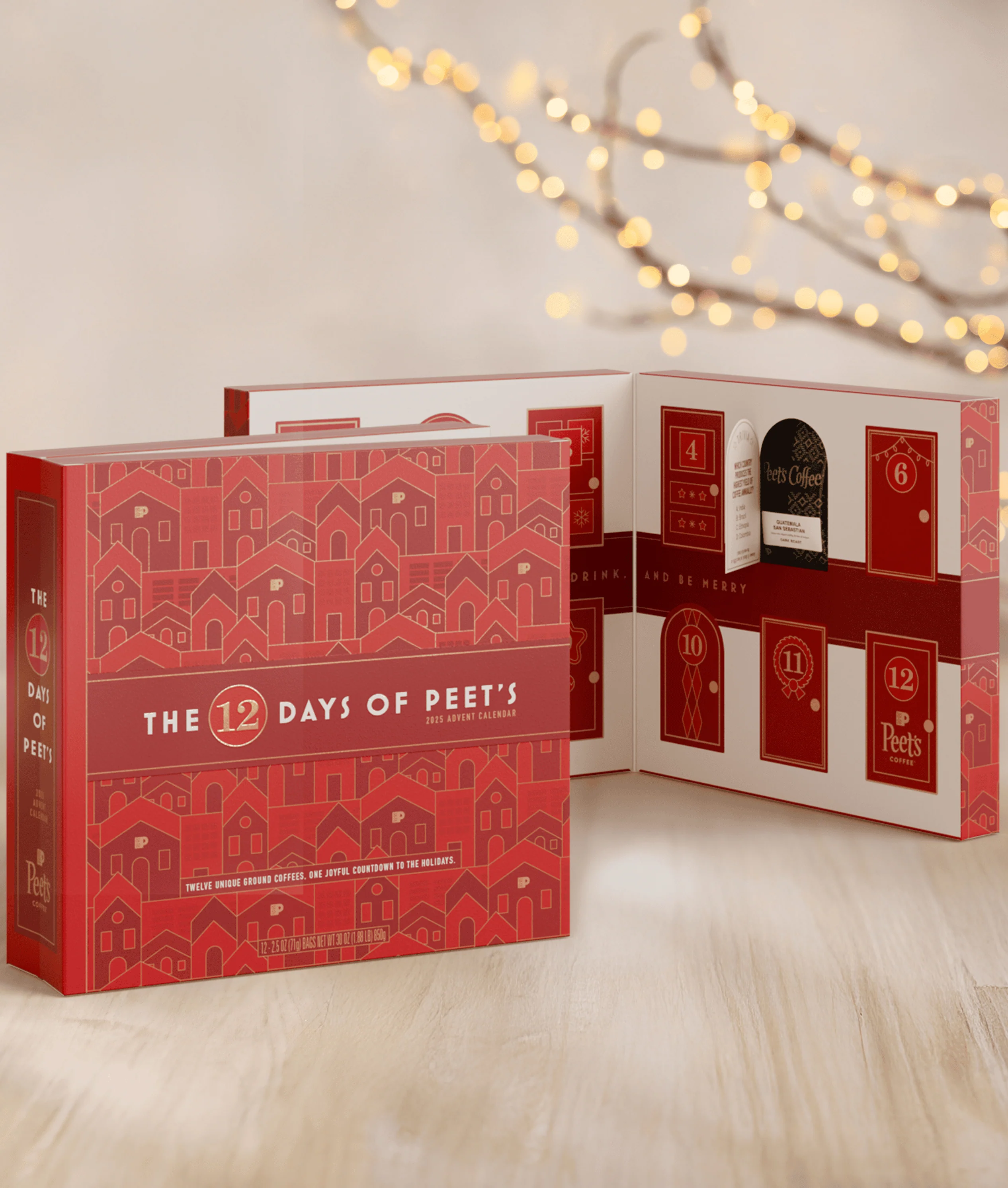 red box that reads 12 days of peet\'s