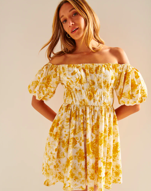 abercrombie yellow dress