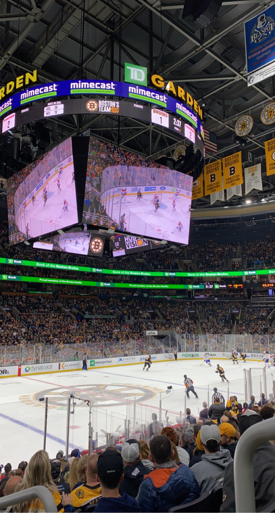 canadiens versus bruins at TD garden