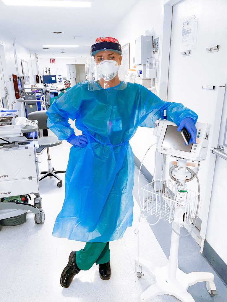 Heather in COVID 19 gear by Heather