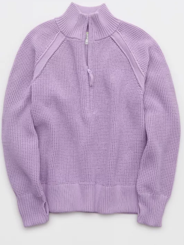 aerie waffle sweater