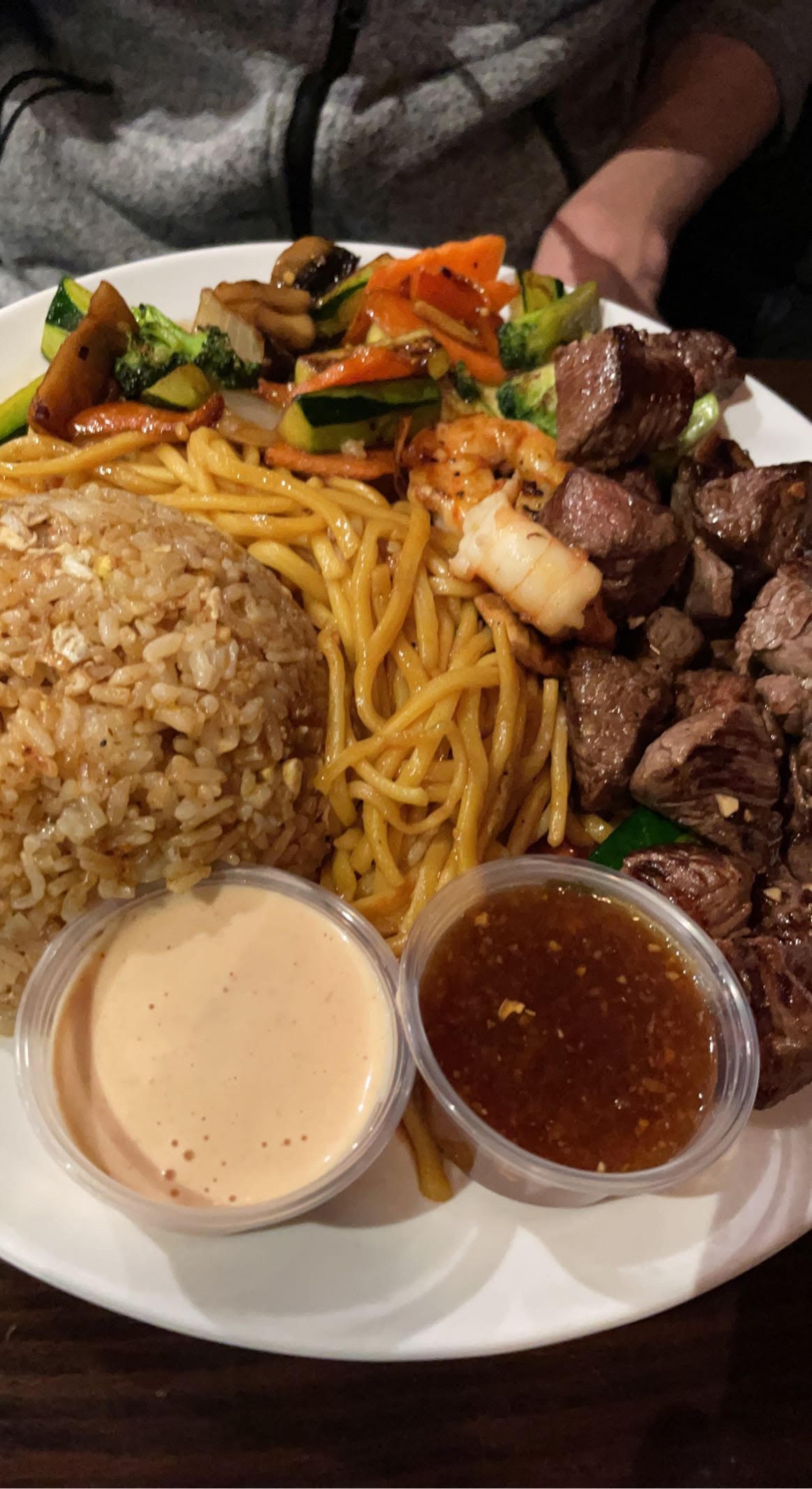 Becky Daubert on a date at Ninja Japanese Steakhouse in West Bend, Wisconsin