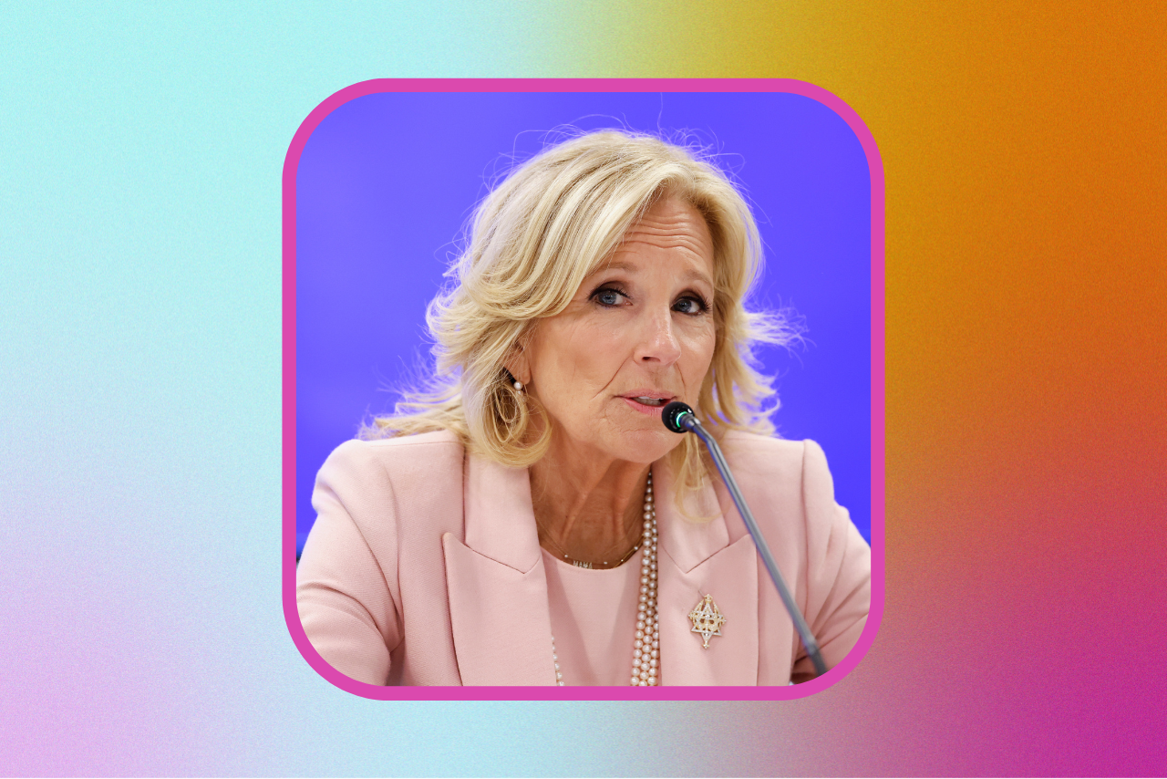 First lady Jill Biden speaks during a roundtable discussion highlighting women\'s health research at University of Illinois on January 11, 2024 in Chicago, Illinois.