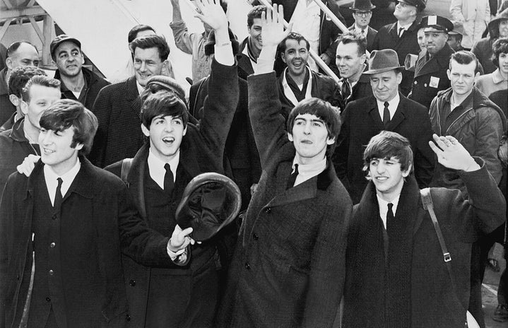 The Beatles arrive at JFK airport