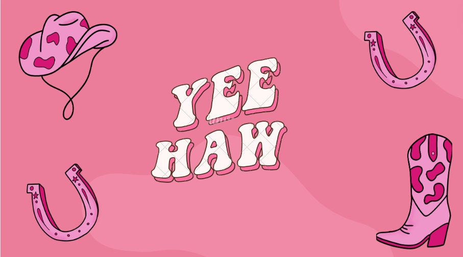 Rodeo and cowgirl themed blog banner