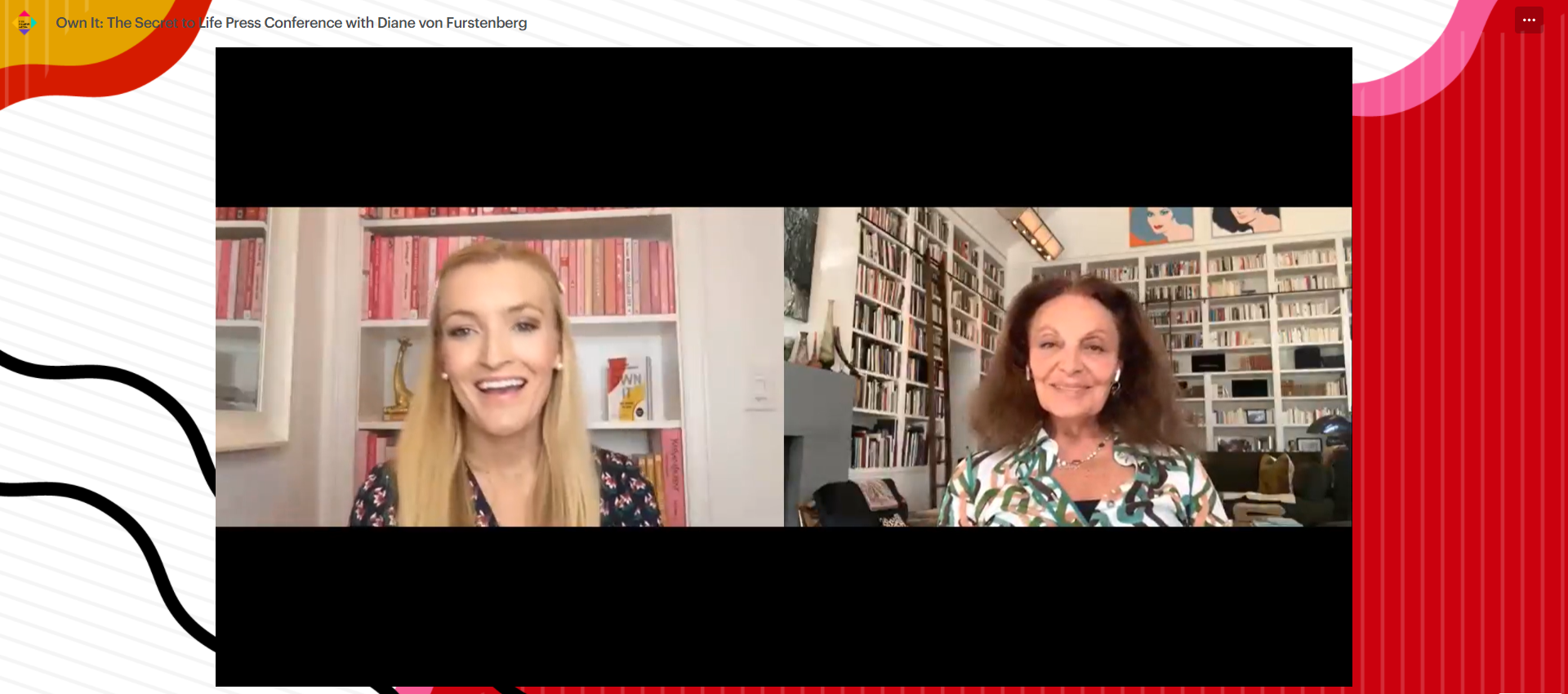Diane von Furstenberg and Windsor Hanger Western in conversation in a webinar