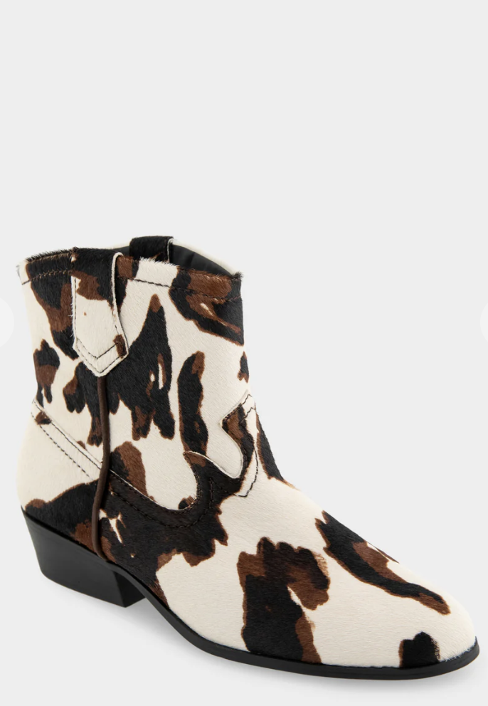 cow print boots