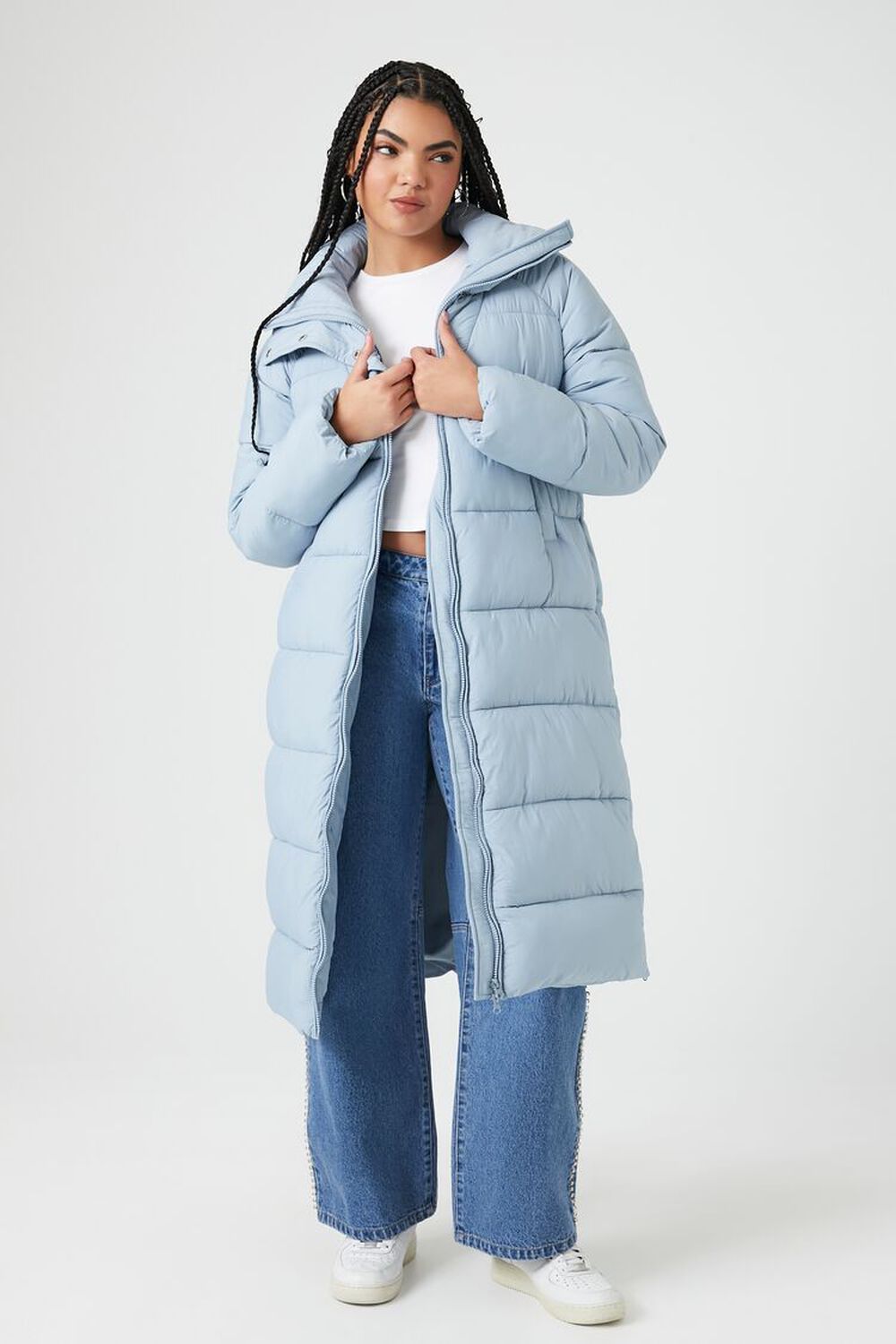 Forever 21 Oversized Longline Puffer Jacket